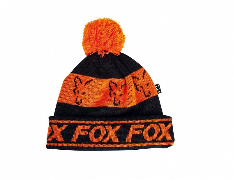 Fox Čiapka Čierna oranžová Lined Bobble
